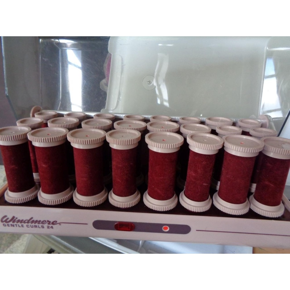 Windmere Gentle Curls 24 Flocked Hair Hot Rollers Curlers